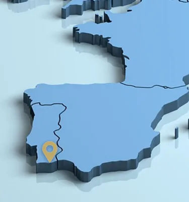 Map of the Iberian Peninsula with Portugal highlighted